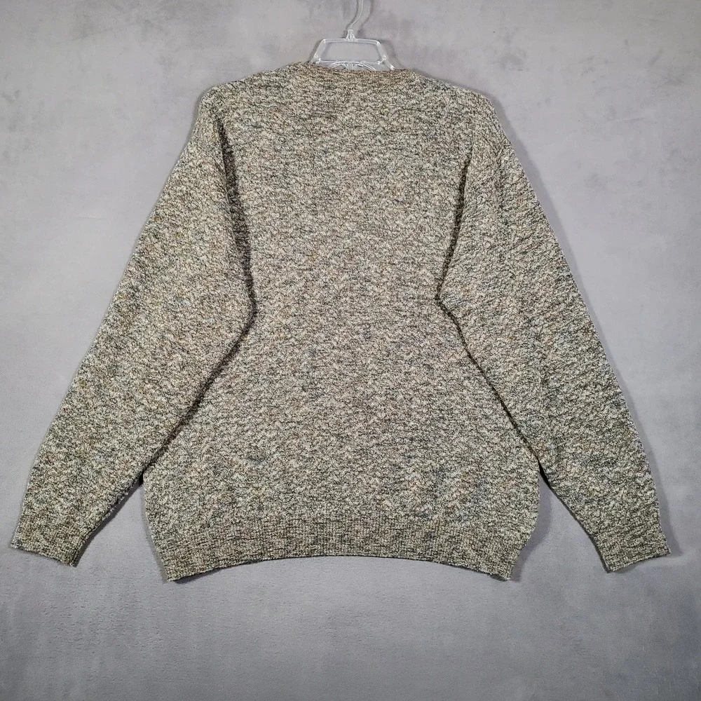 Vintage Tosani Canada Sweater Mens XL Taupe Gray Wool Blend‎ Oversized Grandpa